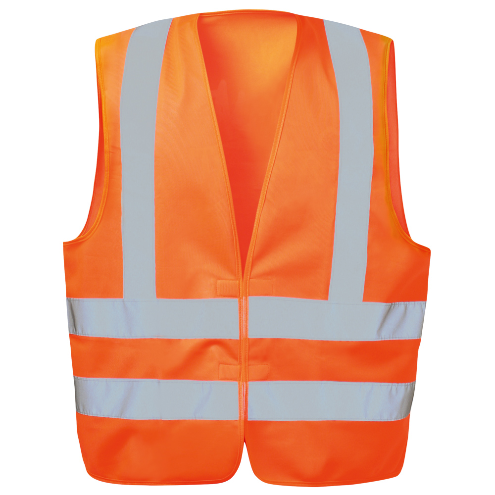 wicaTex® *KARL* Polyester-Warnweste mit Schulterreflex orange