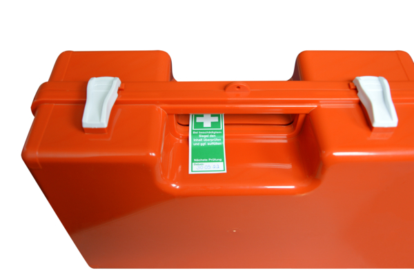 Sicherheitssiegel für Verbandkasten 70x30 - Bogen á 5 Stück