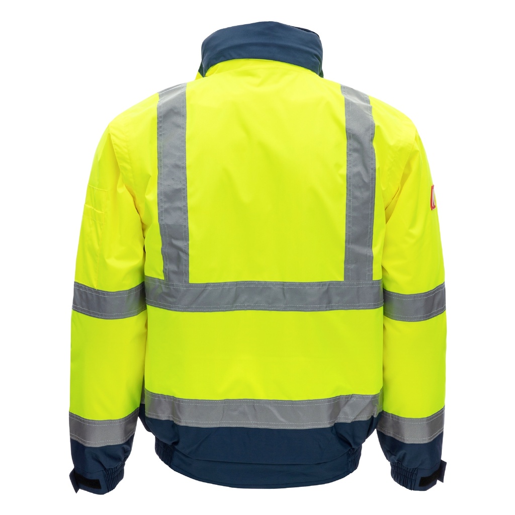 NITRAS® 7141 MOTION TEX VIZ PLUS Warn-Pilotenjacke neongelb/marineblau EN ISO 13688 EN ISO 20471 EN 343 OEKO-TEX