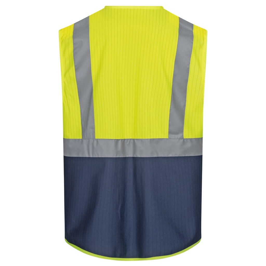 NITRAS® 7118 Warnweste neongelb/marineblau
