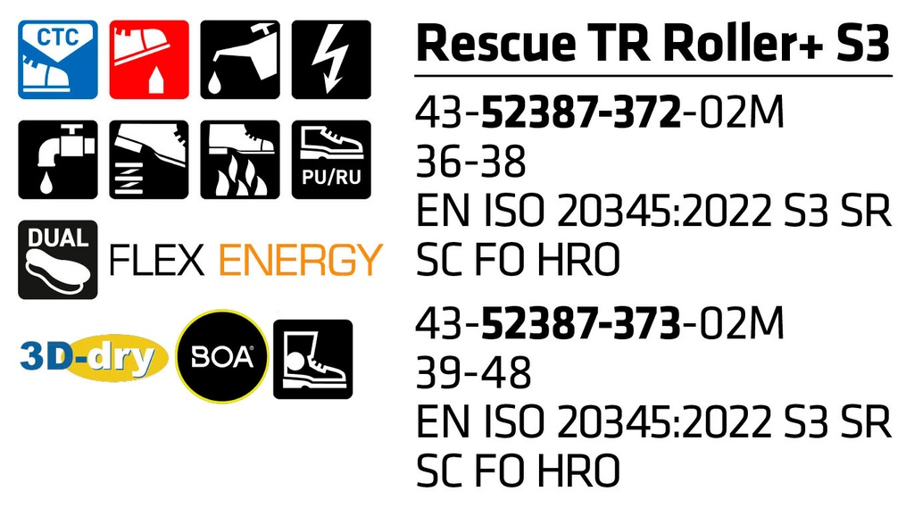 Sievi Sicherheitsschuh RESCUE TR ROLLER+ S3