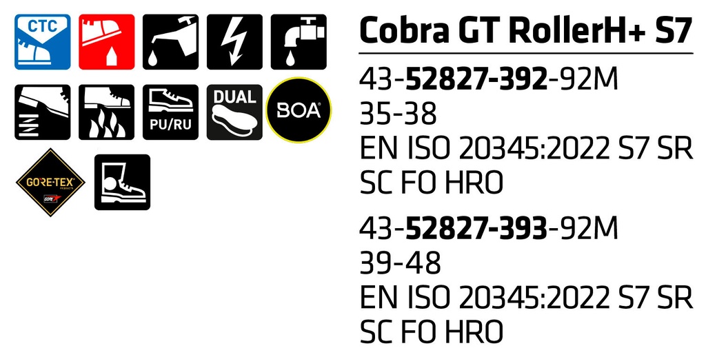 Sievi Sicherheitsschuh COBRA GT ROLLERH+ S7