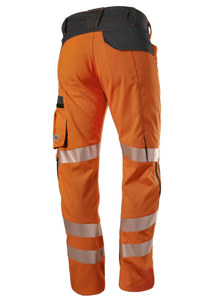 BProtected® Hi-Vis Stretch Leichte Warnschutz-Stretch-Hose mit Knietaschen 2043 847