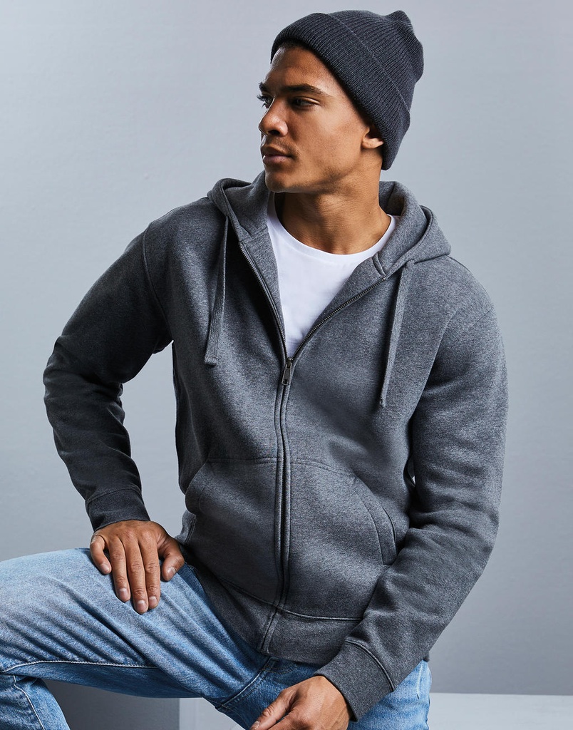 RUSSELL Men`s Authentic Melange Zipped Hood Sweat
