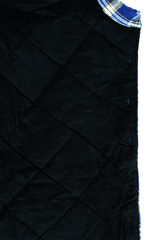 R.L. Thermohemd &quot;Finnmark&quot; blau/weiß kariert mit Baumwollfutter