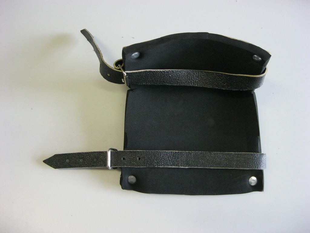 Knieschützer aus Rindsleder mit Kautschuk-Polsterung