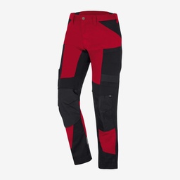 [122110-3320-64] FHB LEO Arbeitshose elastisch (rot-schwarz, 64)