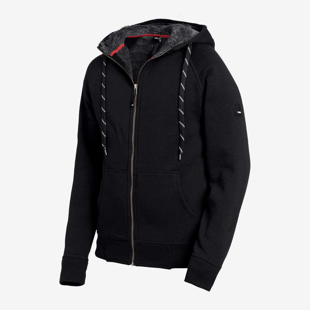 FHB JÖRG Sweater-Jacke mit Kapuze und Webpelz