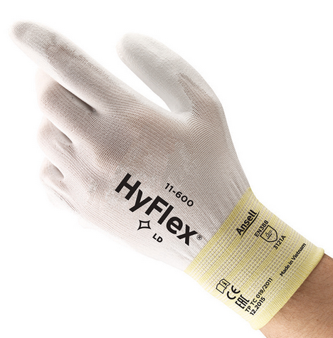 Ansell 11-600 HyFlex® Lite|PU, Strick weiß