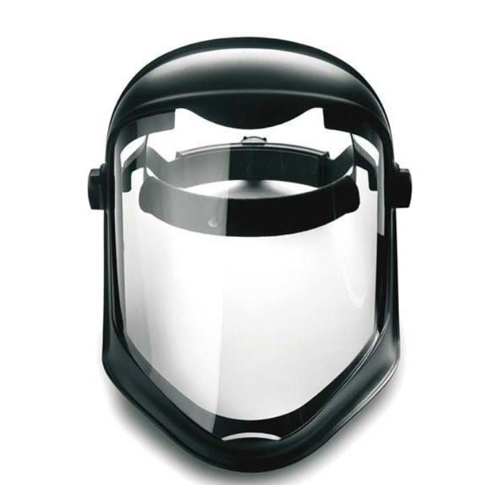 Honeywell 1011624 Bionic Set PC Gesichtsschutz Kopfhalter mit PC-Scheibe klar Anti Scratch &amp; Anti Fog