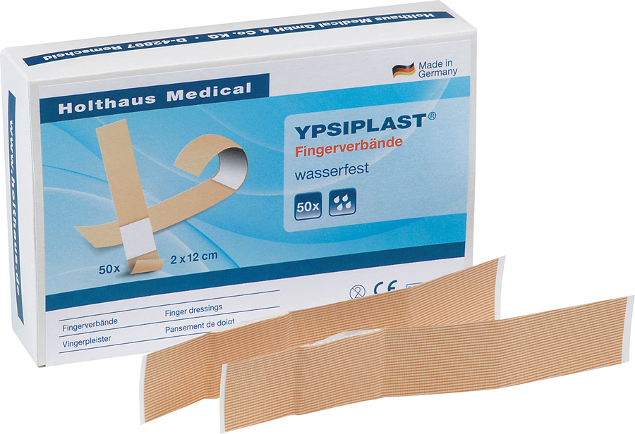 HOLTHAUS YPSIPLAST® Fingerverband 50 Stück wasserabweisend 2 x 12 cm PZN: 3271202