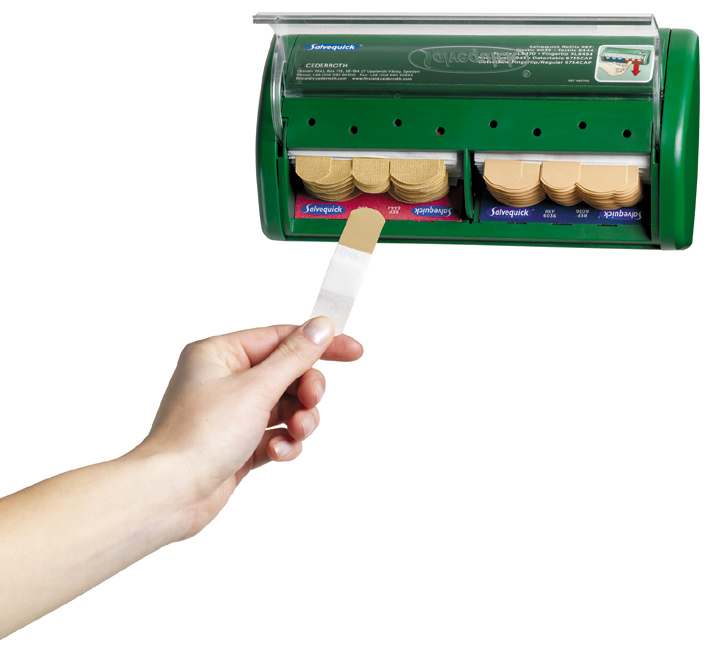 HOLTHAUS Salvequick®-Pflasterspender gefüllt Pflasterstrips elastisch und wasserabweisend PZN: 3071360