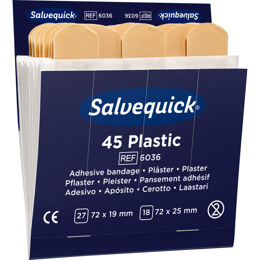 Salvequick®-Refill-Einsatz 6036 45 Pflasterstrips wasserabweisend PZN: 3071383