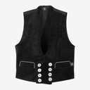 FHB FRITZ Zunftweste Trenkercord Dreidraht mit Echtleder schwarz