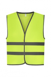 [011.77.605.4] YOKO Kids Fluo Reflective Border Waistcoat (Fluo Yellow, 10-12 (L))