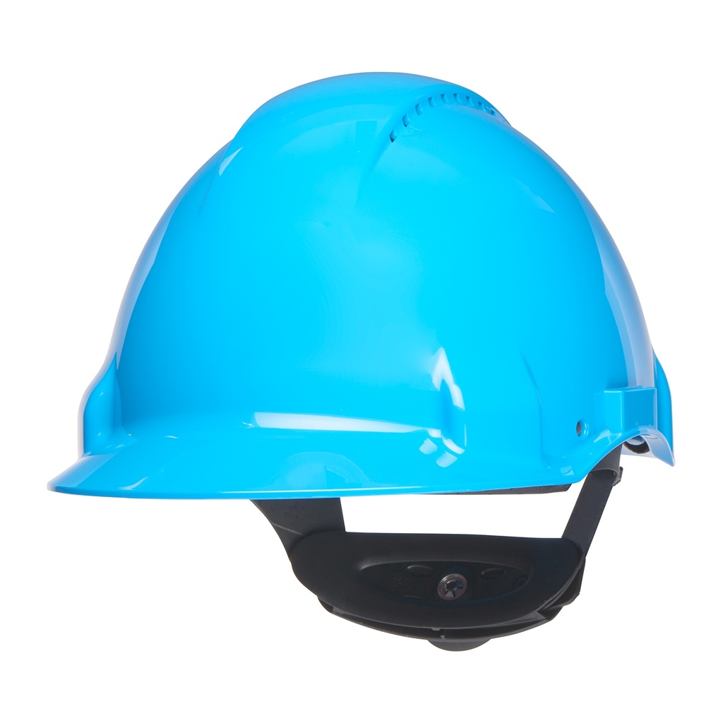 3M™ G3000 Schutzhelm G30NUB in Blau, belüftet, mit Uvicator, Ratsche und Kunststoffschweißband