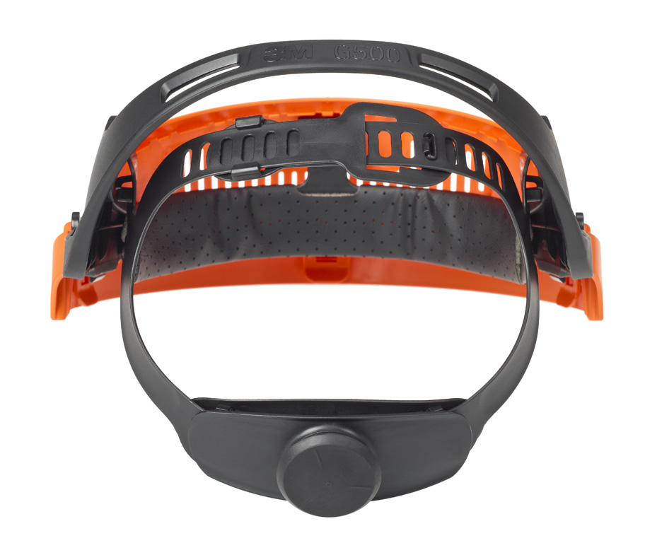 3M™ G500 Kopfschutz-Kombination G5V5CH51, Orange mit H510P3E Kapseln, Visier 5C-1 Edelstahl