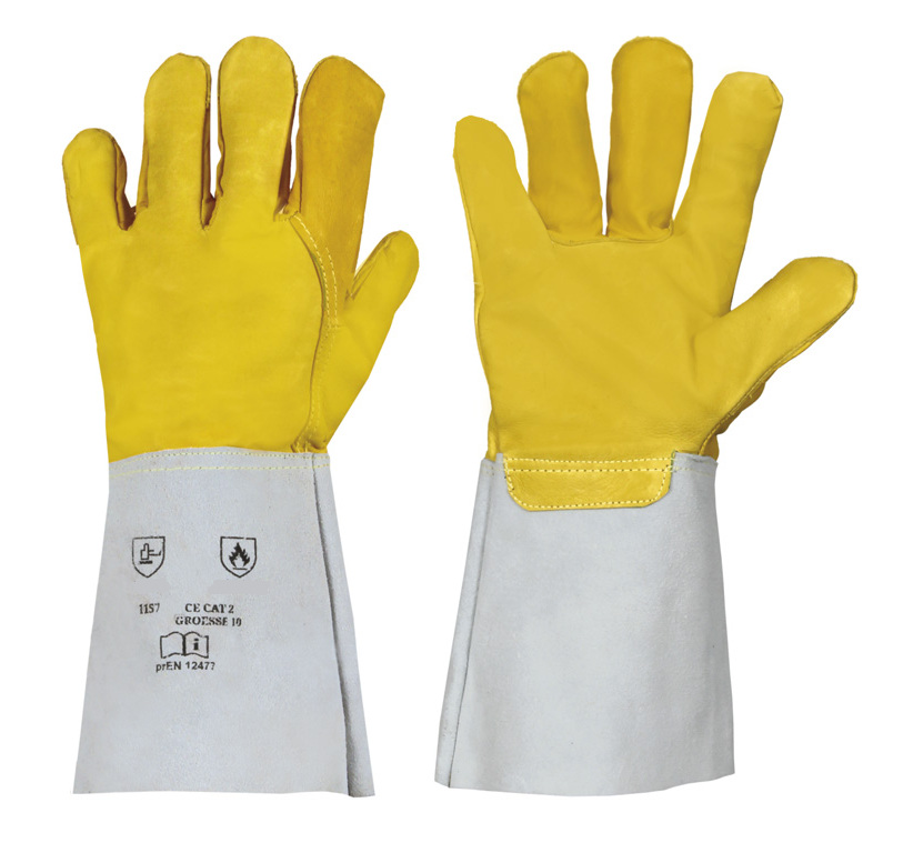 R.L. Schweißer Rindnarbenlederhandschuh Kevlar® Garn