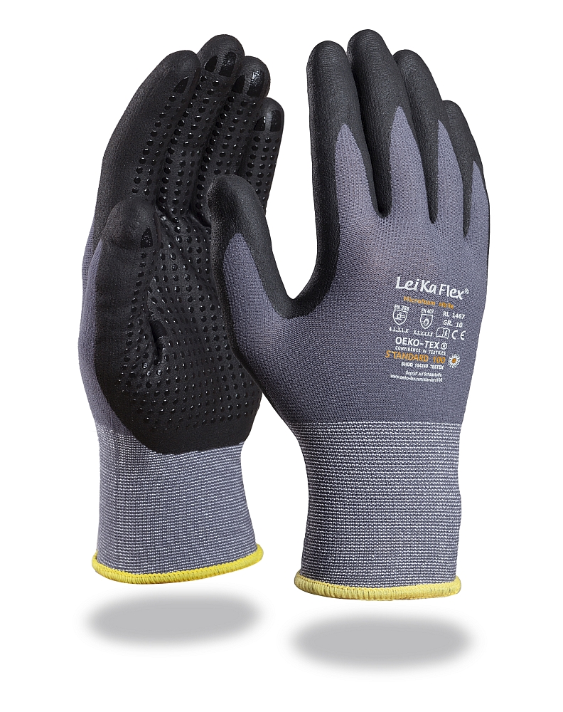 LeiKaFlex® Feinstrickhandschuh Nitril-Beschichtung