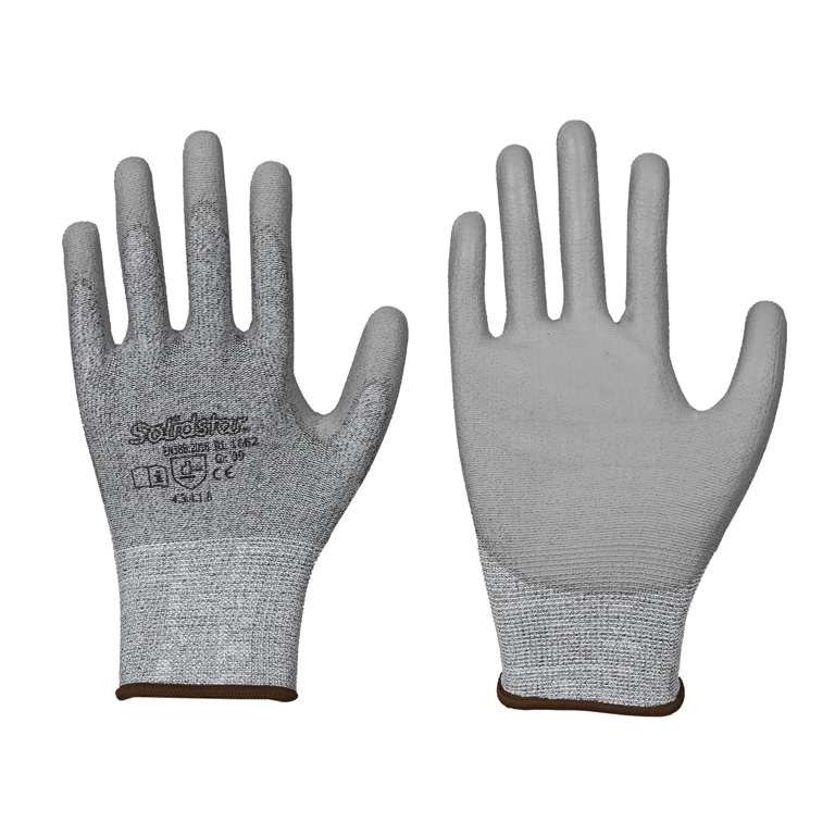 Solidstar® Schnittschutzhandschuh PU-Beschichtung grau Schnittschutz Level B