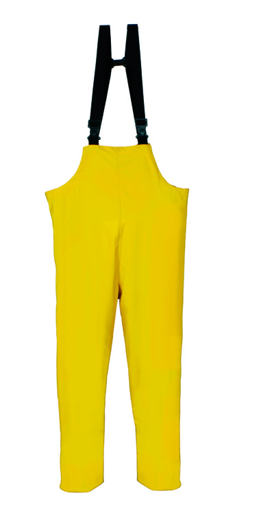 R.L. Regen-Latzhose aus Stretch-PU Farbe: gelb