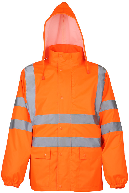 LeiKaTex® Regenjacke Warnschutz warnorange