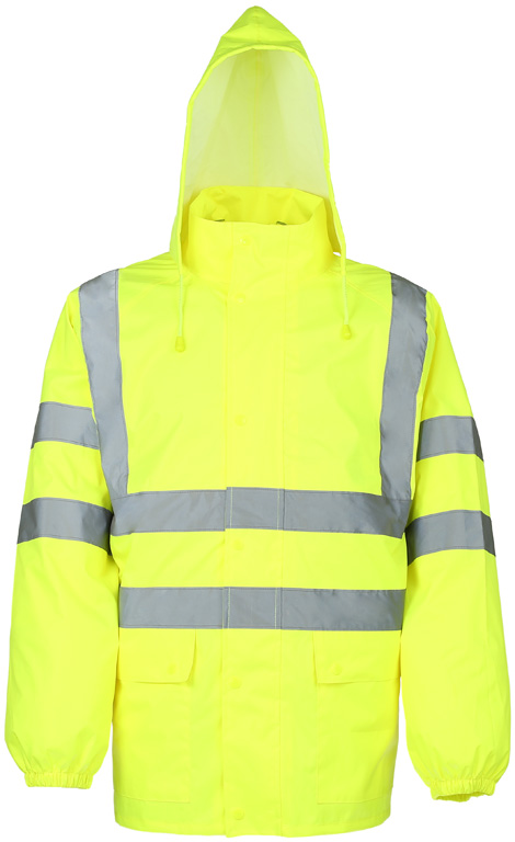 LeiKaTex® Regenjacke Warnschutz neongelb