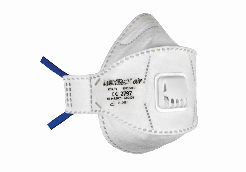 LeiKaTech® Air FFP2 Faltmaske Ausatemventil NR D