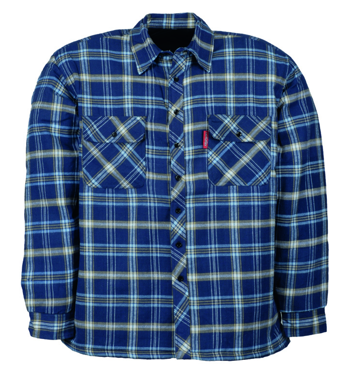 LeiKaTex® FINNMARK Thermohemd Winter blau/weiß kariert