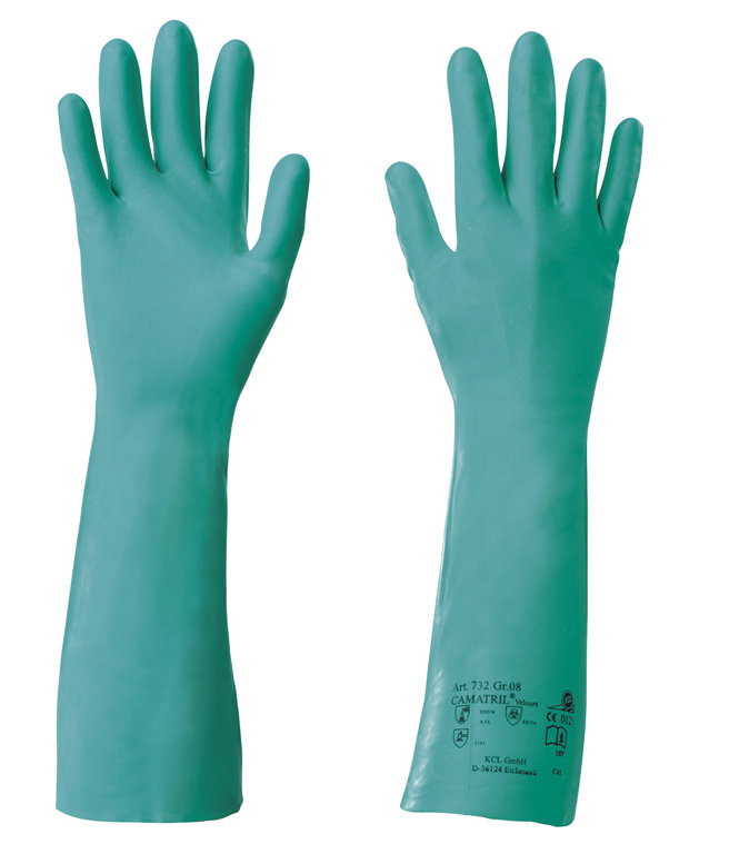 KCL 732 Camatril® Velours Handschuh | Nitril velourisiert grün