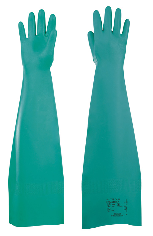 KCL 733 Camatril® Handschuh | Nitril nicht velourisiert grün