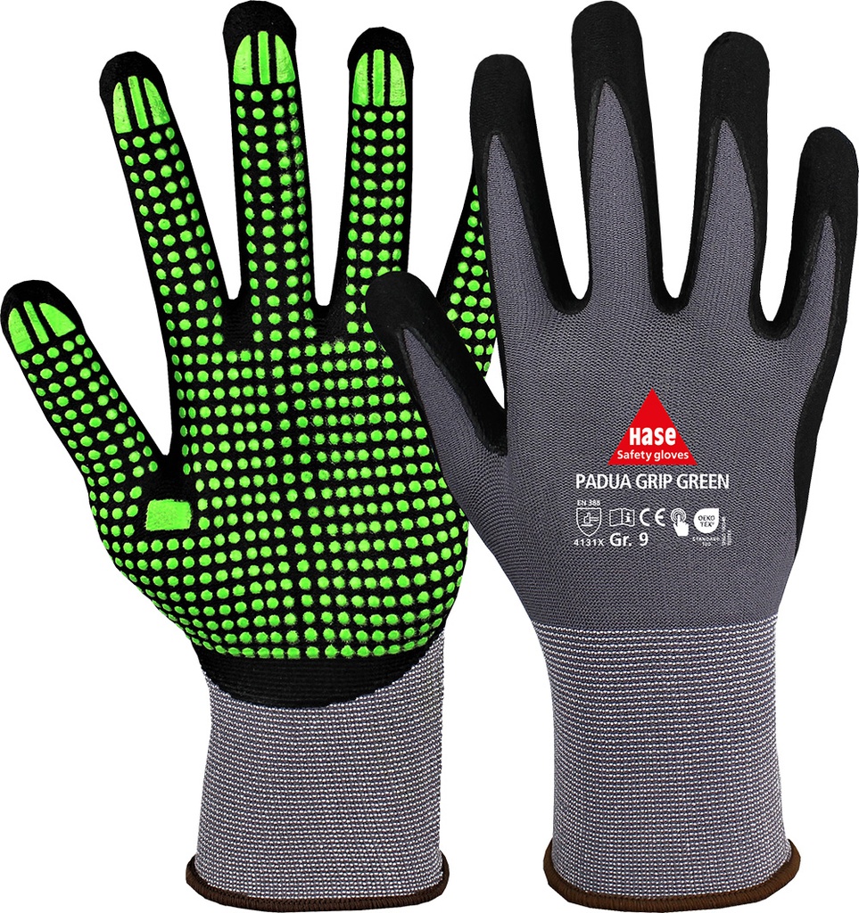 HASE Handschuhe Montage Feinstrick PADUA GRIP GREEN