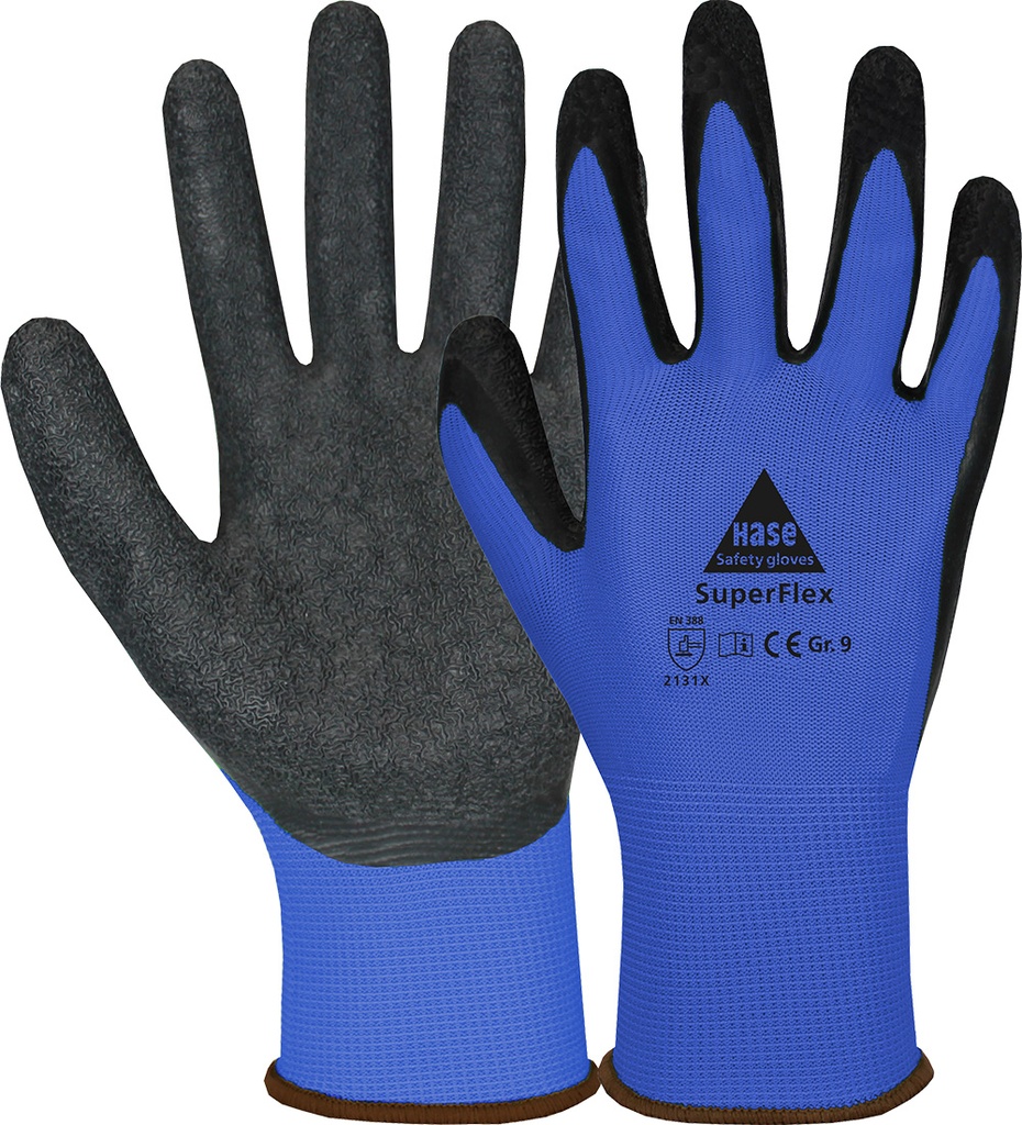 HASE Handschuhe Montage Feinstrick SUPERFLEX BLUE