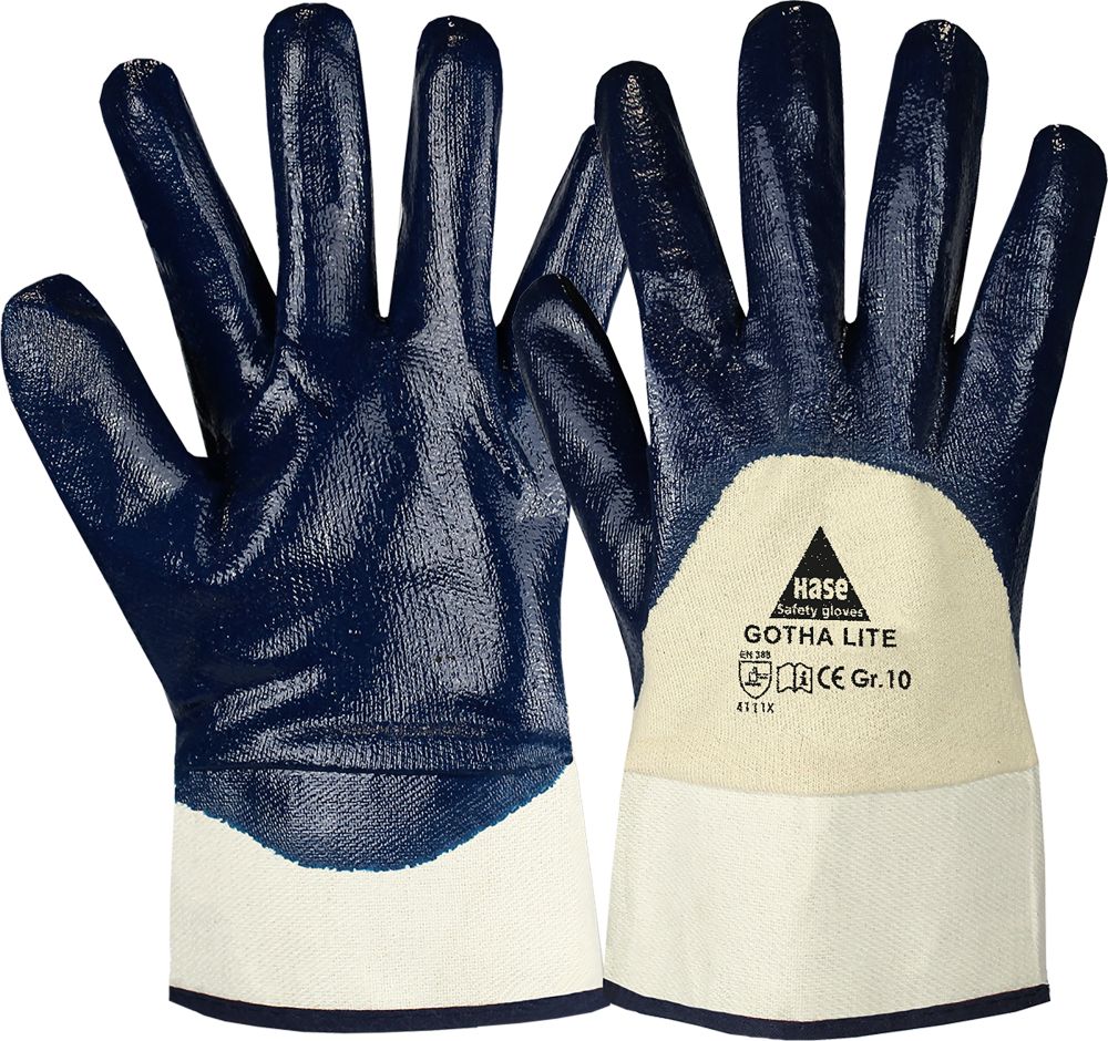 HASE Handschuhe Gelb/Blau Nitriler GOTHA LITE