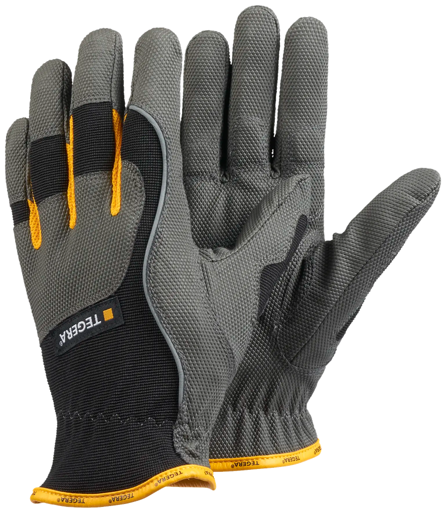 ejendals Tegera® 9125|Microthan®+, Polyester, Trikot schwarz-gelb-grau