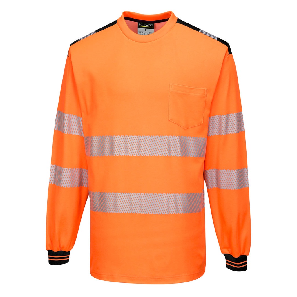 PORTWEST® T185 - PW3 Hi-Vis T-Shirt, langarm