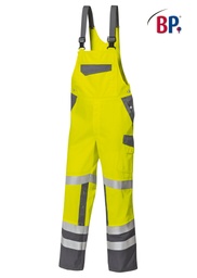 [2011-845-8653-52l] BProtected® Hi-Vis Comfort Warnschutz-Latzhose mit Knietaschen 2011-845 (warngelb/dunkelgrau, 52l)