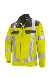 [2012-845-8653-52/54l] BProtected® Hi-Vis Comfort Warnschutz-Jacke 2012-845 (warngelb/dunkelgrau, 52/54l)