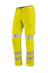 [2018-845-86-52n] BProtected® Hi-Vis Comfort Warnschutz-Hose mit Knietaschen für Damen 2018-845 (warngelb, 52n)