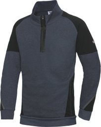 [1828-293-1432-2XL] BP Workwear® lus Sweatshirt-Troyer 1828 293 (nachtblau/schwarz, 2XL)