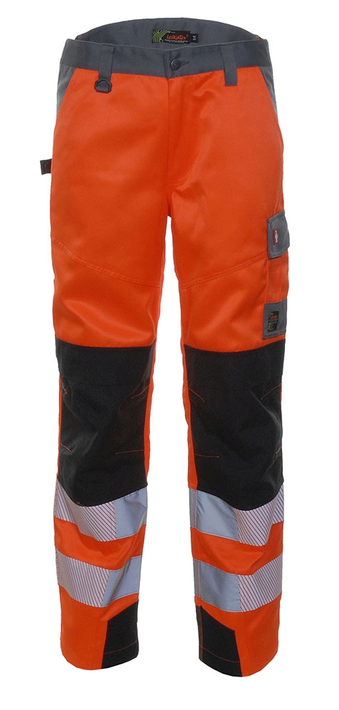 LeiKaTex® BRIGHT LINE BUNDHOSE EN ISO 20471 Klasse 2 warnorange