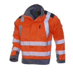 [106346-48] LeiKaTex® BRIGHT LINE JACKE EN ISO 20471 Klasse 2 warnorange (warnorange, 48)