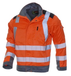 [106346-48] LeiKaTex® BRIGHT LINE JACKE EN ISO 20471 Klasse 2 warnorange (warnorange, 48)