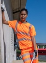 LeiKaTex® BRIGHT LINE T-Shirt EN ISO 20471 Klasse 2 warnorange