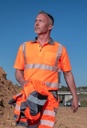 LeiKaTex® BRIGHT LINE Polo-Shirt EN ISO 20471 Klasse 2 warnorange