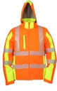 LeiKaTex® Winter-Softshelljacke Warnschutz warnorange/neongelb