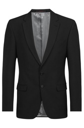 [1141.666.110.46] GREIFF PREMIUM Herren-Sakko Slim Fit (schwarz, 46)