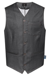 [1619.6910.011.M] GREIFF SERVICE Herren-Weste denimopt. Regular Fit (denimoptik anthrazit, M)