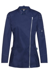 [5419.6220.021.S] GREIFF KITCHEN Damen-Kochjacke RV Regular Fit - Auslaufmodell - (dunkelblau, S)
