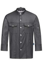 [5591.6910.011.M] GREIFF KITCHEN Herren-Kochjacke Regular Fit (denimoptik anthrazit, M)